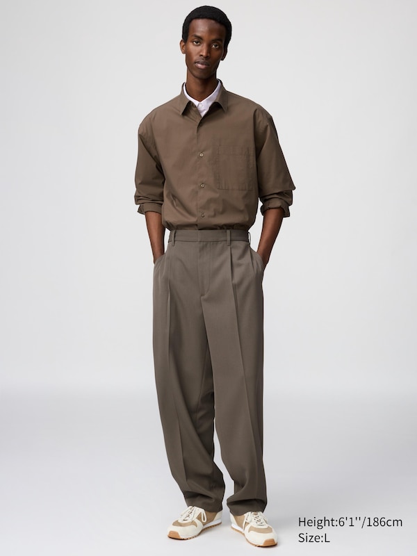 UNIQLO : C Pleated Wide Tapered Pants