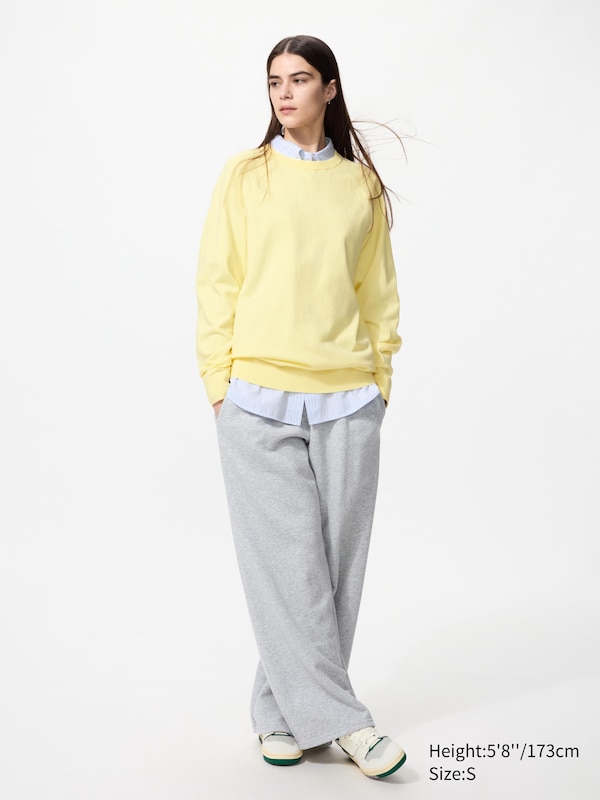 Washable Cotton Blend Crew Neck Sweater