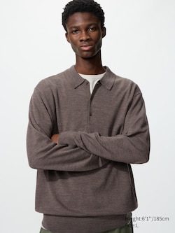 100% Australian Merino Knitted Polo Shirt