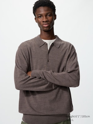 100% Australian Merino Knitted Polo Shirt