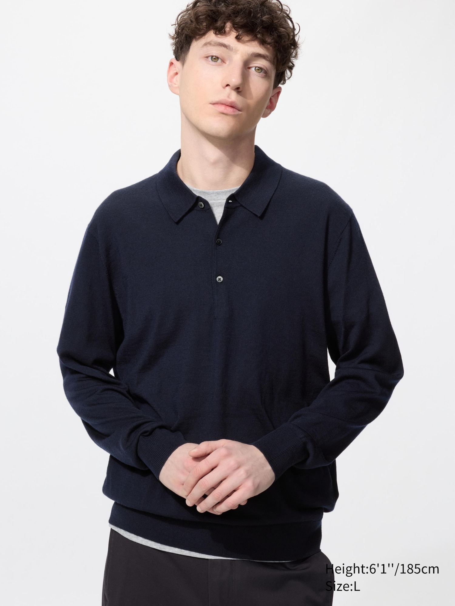 100% Australian Merino Knitted Polo Shirt