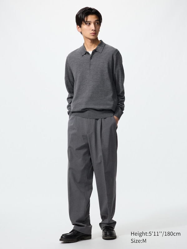 100% Australian Merino Knitted Polo Shirt