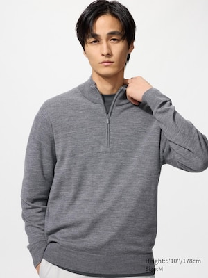 100% Australian Merino Half-Zip Sweater