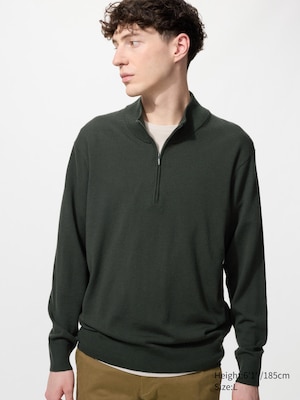 100% Australian Merino Half-Zip Sweater