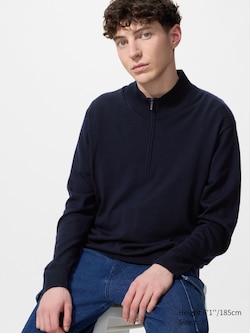100% Australian Merino Half-Zip Sweater