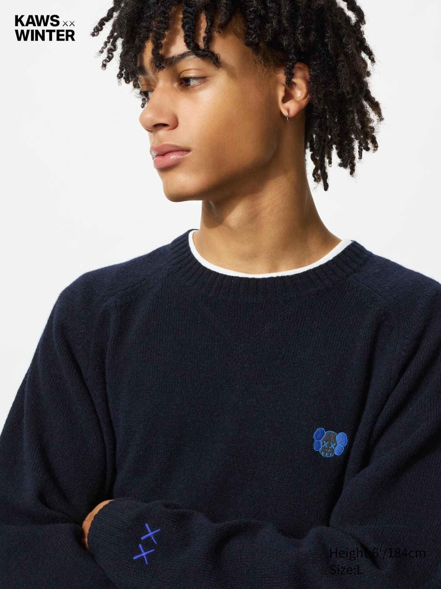 KAWS 100% Lambswool Crew Neck Sweater