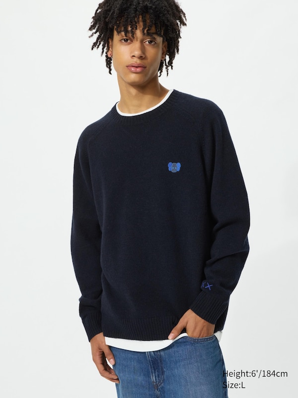 KAWS 100% Lambswool Crew Neck Sweater