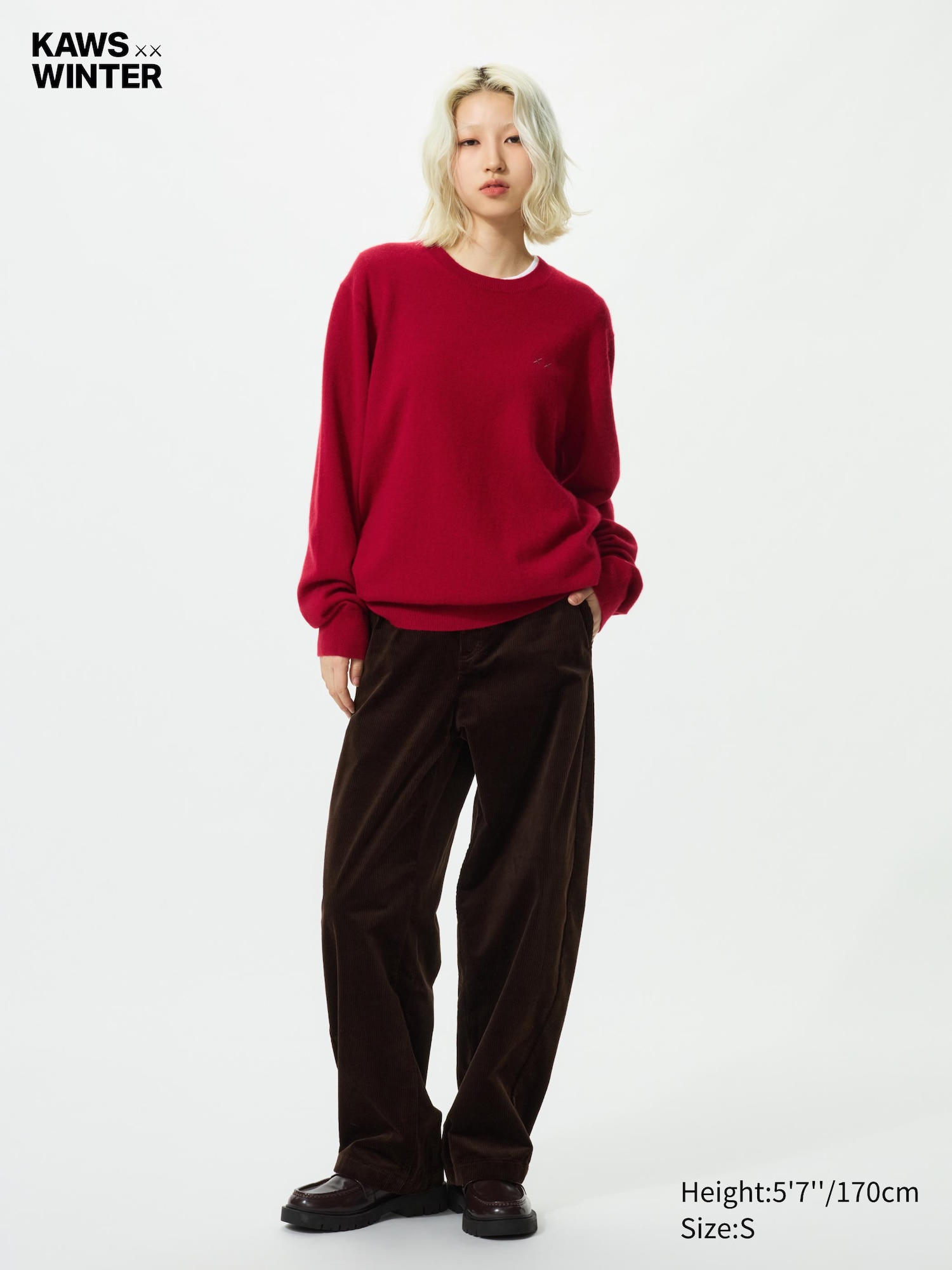 UNIQLO KAWS xx WINTER カシミヤ クルーネックセーター　XL Unisex KAWS 100% Cashmere Crew Neck Sweater | UNIQLO AU
