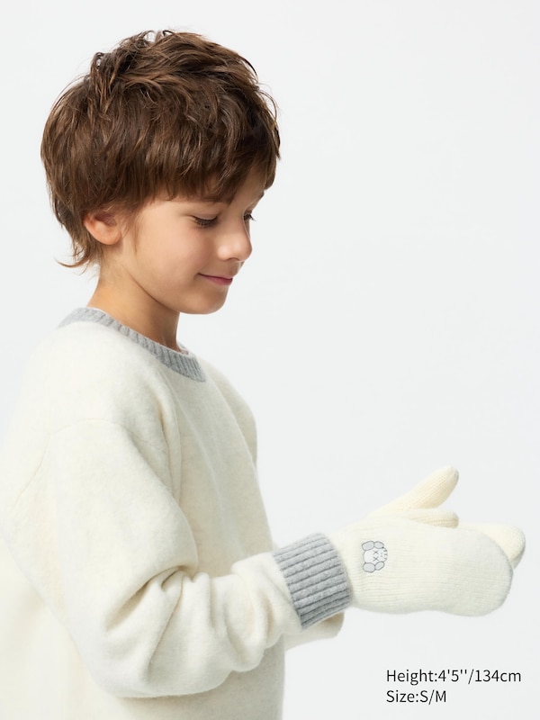 KIDS KAWS HEATTECH Knitted Gloves
