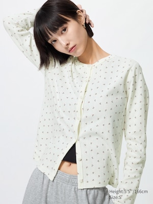 Pointelle Cardigan Long Sleeve