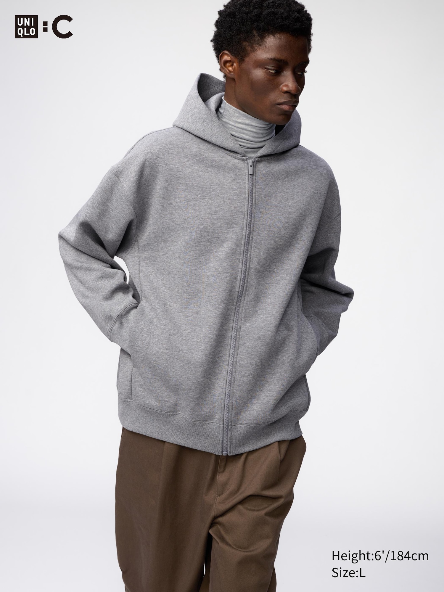 Unisex Uniqlo : C Sweat Full Zip Hoodie | UNIQLO AU