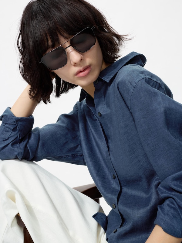 Metal Double Bridge Sunglasses