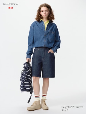 UNIQLO and JW ANDERSON Light Denim Oversized Shirt Long Sleeve