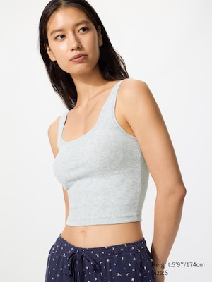 Cropped Square Neck Sleeveless Top
