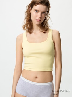 Cropped Square Neck Sleeveless Top