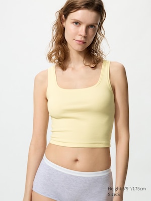 Cropped Square Neck Sleeveless Top