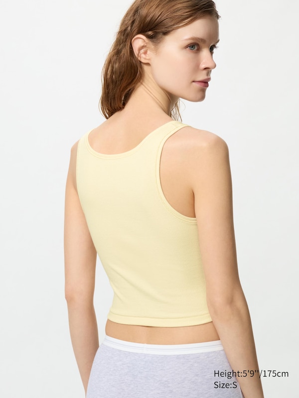 Cropped Square Neck Sleeveless Top