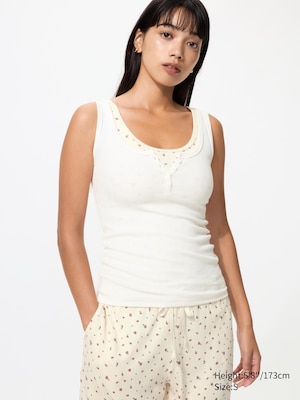 Henley Neck Sleeveless Top