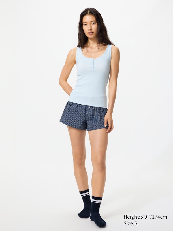 Henley Neck Sleeveless Top