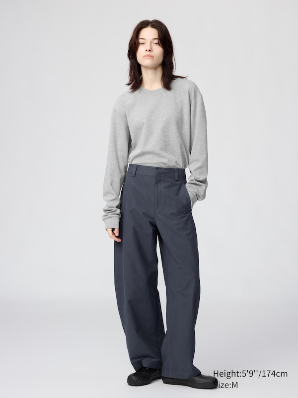 Uniqlo U AIRism Cotton Striped Long Sleeve