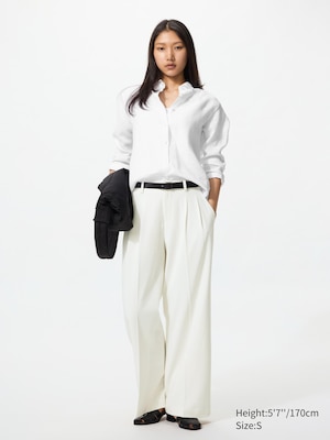 Smart Pleated Wide Straight Pants