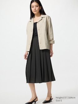 Chiffon Pleated Midi Skirt