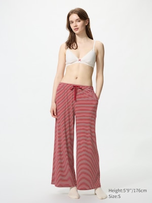 Ribbed Wide Easy Pants (Stripe)