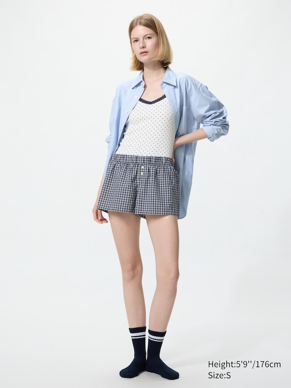 Cotton Boxer Easy Shorts (Check)