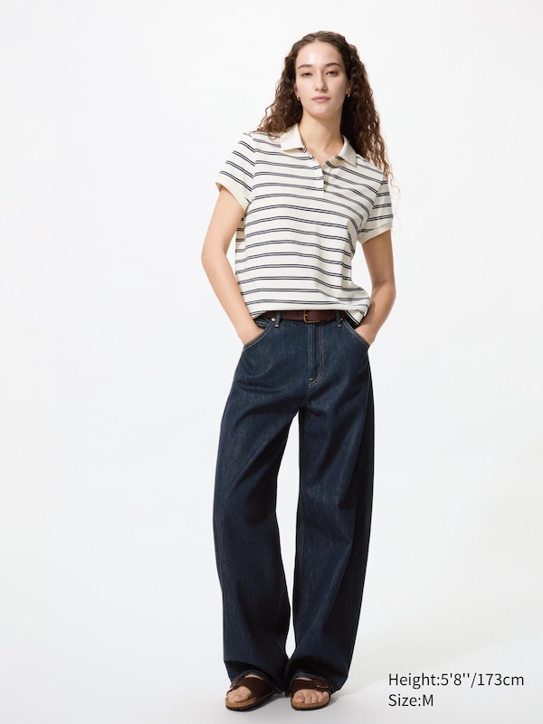 Pique Mini Polo Shirt (Striped)