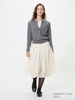 Chiffon Pleated Midi Skirt