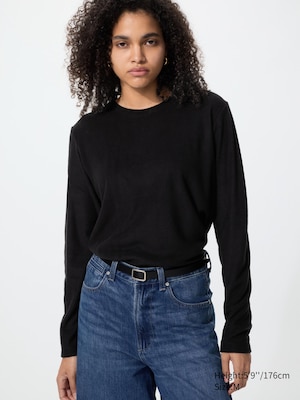 HEATTECH Fleece Crew Neck Long Sleeve T-Shirt
