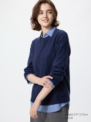 HEATTECH Fleece Crew Neck Long Sleeve T-Shirt