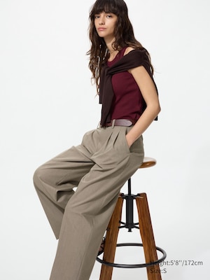 Smart Pleated Wide Pants