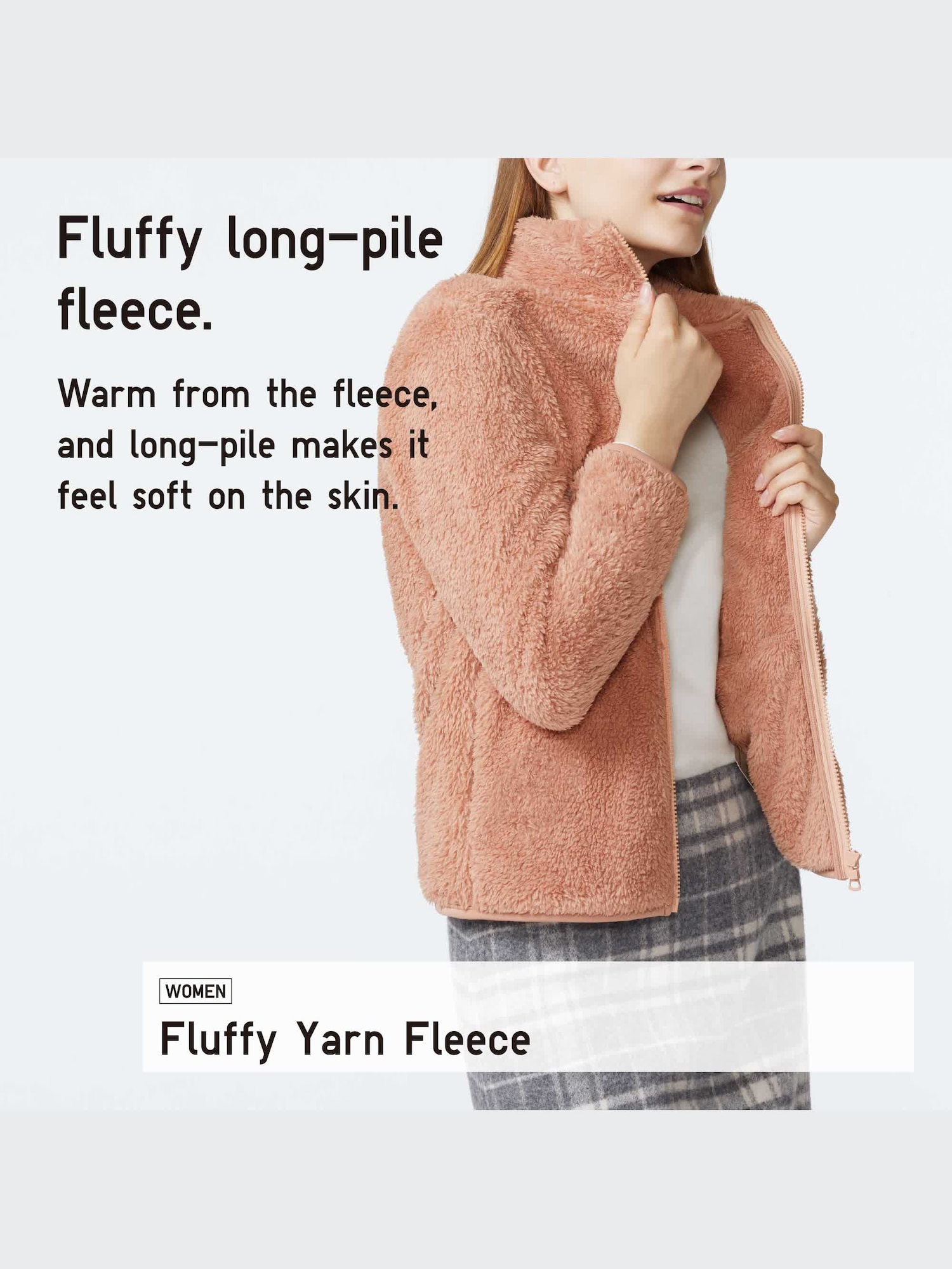 WOMEN S FLUFFY YARN FLEECE FULL ZIP JACKET UNIQLO CA