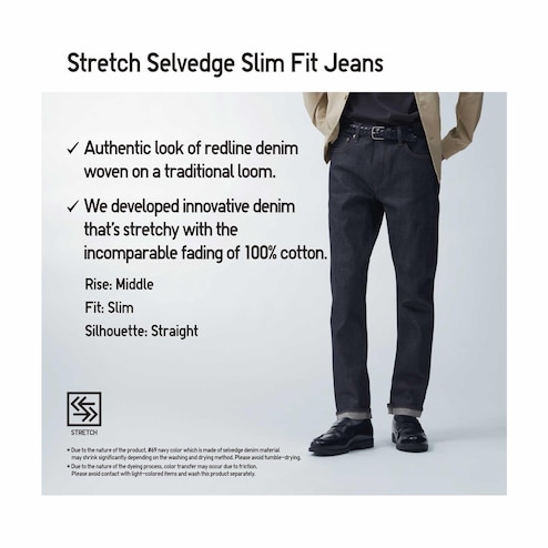 Selvedge Stretch Slim Fit Jeans