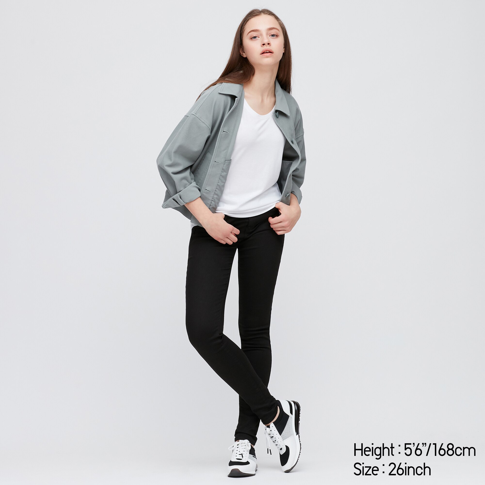 uniqlo black stretch jeans