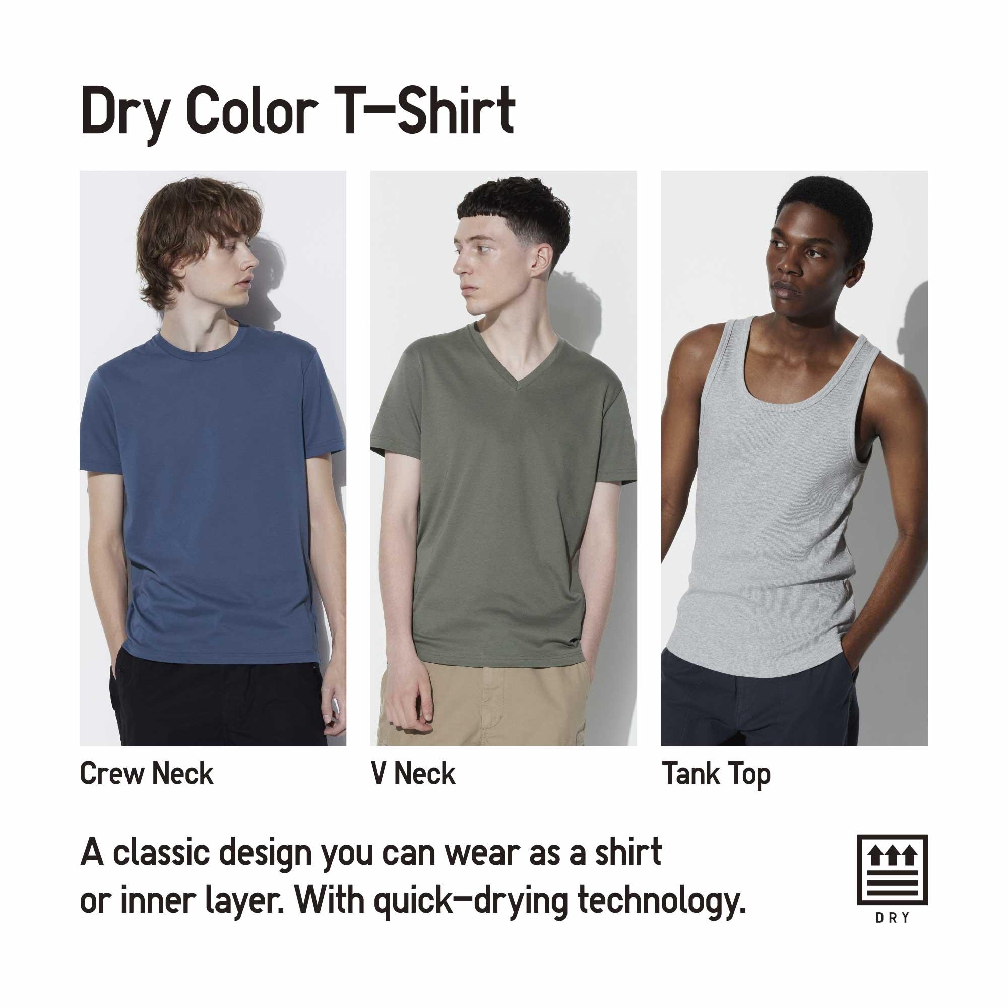 DRY CREW NECK SHORT SLEEVE COLOUR T-SHIRT