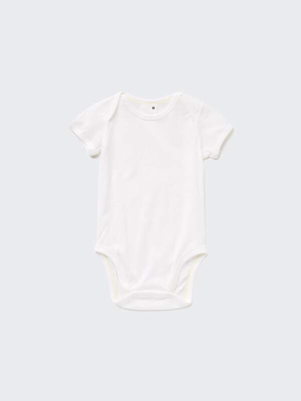 COTTON MESH INNER ONESIE SHORT SLEEVE