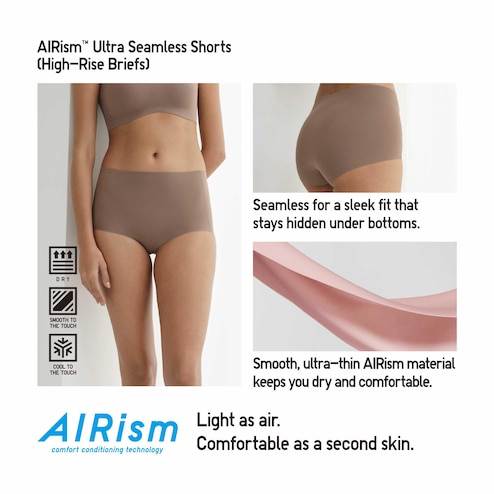 Women's Airism Ultra Seamless Hiphugger with Quick-Drying, Natural, Medium