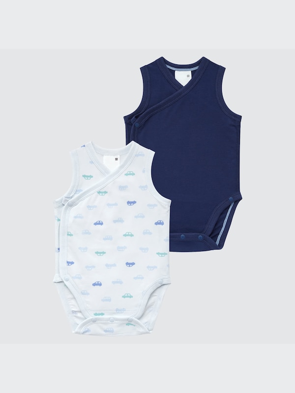 AIRISM COTTON BLEND SLEEVELESS ONESIE