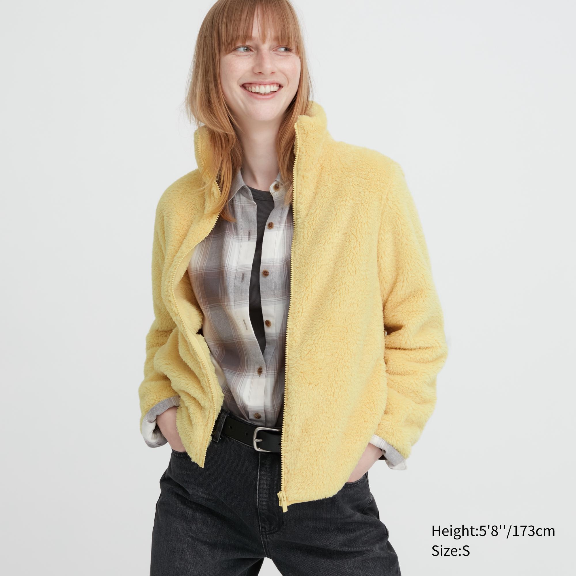 FLUFFY YARN FLEECE FULL-ZIP JACKET