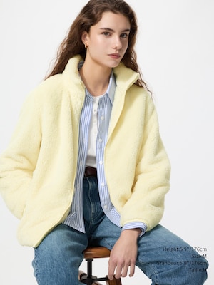 VESTE EN POLAIRE DUVETEUX ZIP INTÉGRAL