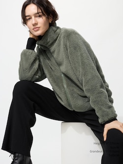 FLUFFY YARN FLEECE FULL-ZIP JACKET