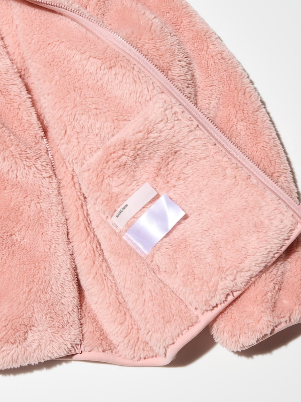 FLUFFY YARN FLEECE FULL-ZIP JACKET