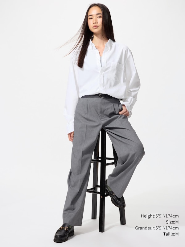 CHEMISE EN POPELINE DE COTON | COL BOUTONNÉ