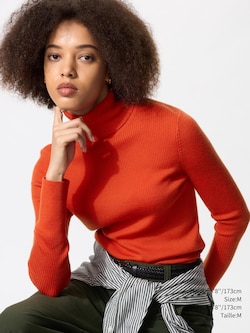 MERINO RIBBED TURTLENECK SWEATER