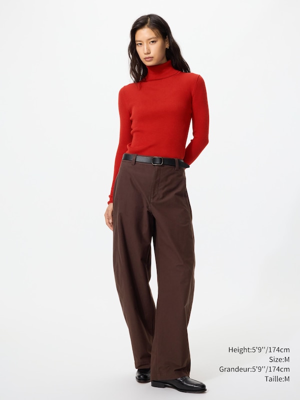 Merino Ribbed Turtleneck Sweater
