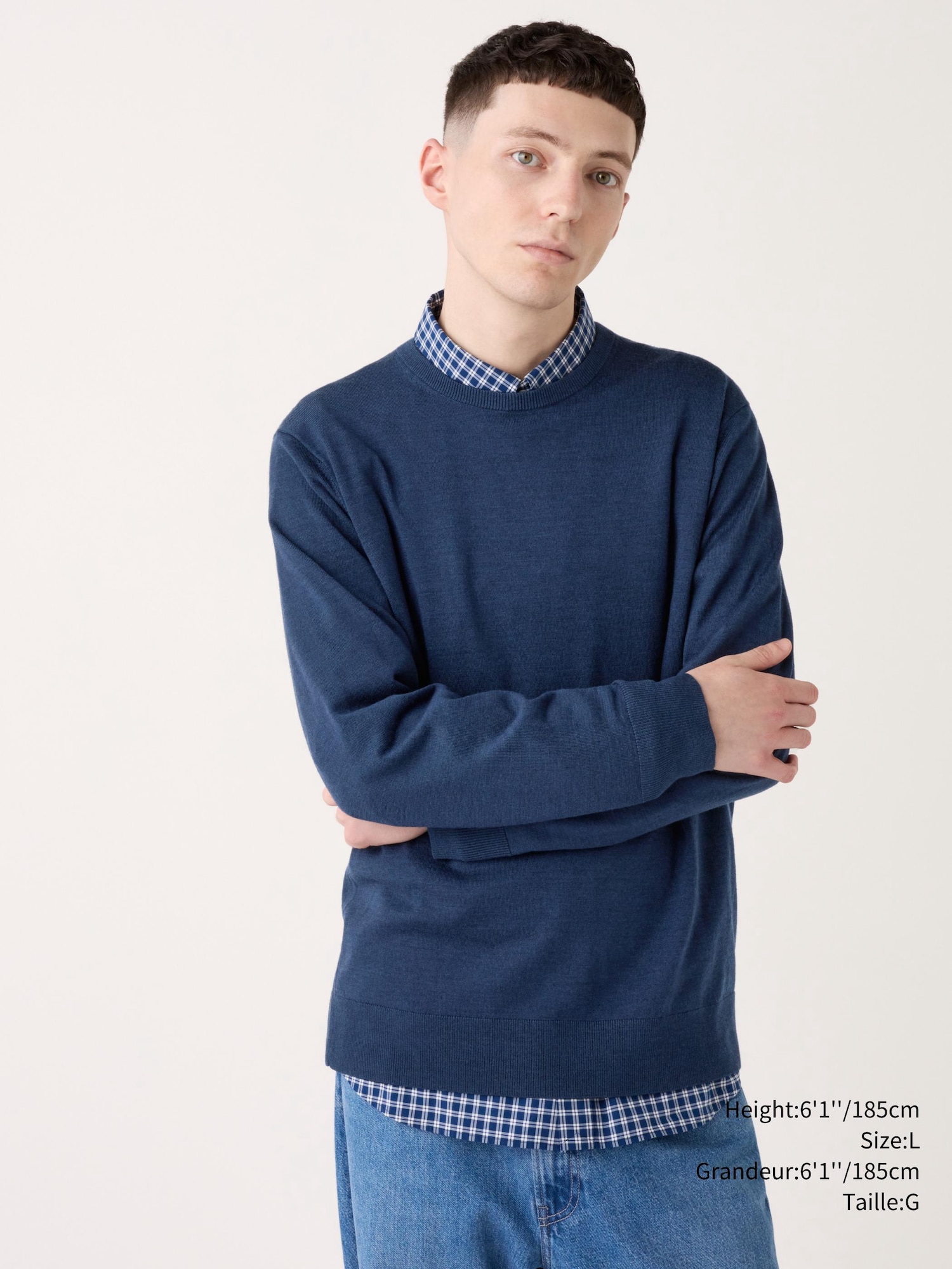 LAMBSWOOL CREW NECK SWEATER | UNIQLO CA