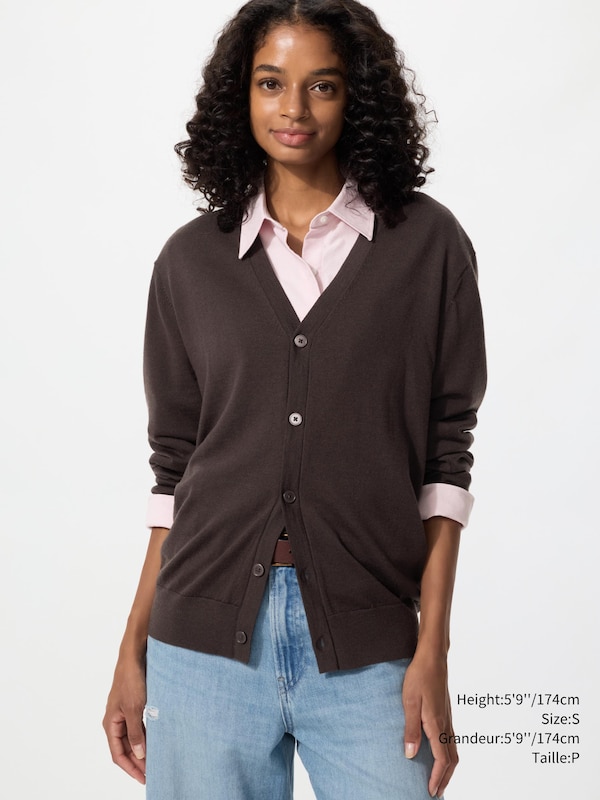 Extra Fine Merino V-Neck Cardigan