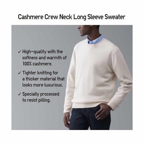 Men’s Pure Cashmere Crew Neck Sweater